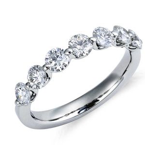 1 carat total platinum and diamond wedding band